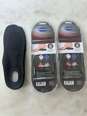 Prosoles Comfort & Energy Women's Black Insoles (3 pairs) size 7-11